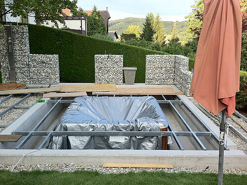 Outdoor – Whirlpool Projekt Aufbau