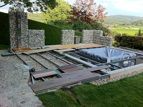Outdoor – Whirlpool Projekt Aufbau